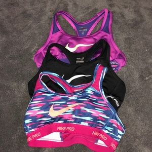 Kids Nike Pro Sport Bras